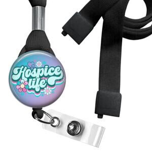 Hospice Life Lanyard ID Badge Holder * Medical * Health Care * End Of Life *